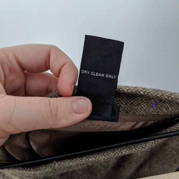 Vintage Wool Blend Brown Tweed A Line Skirt - Picture 6 of 8